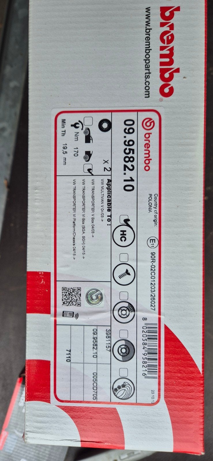 VW transporter schijfset achterzijde, Ophalen of Verzenden