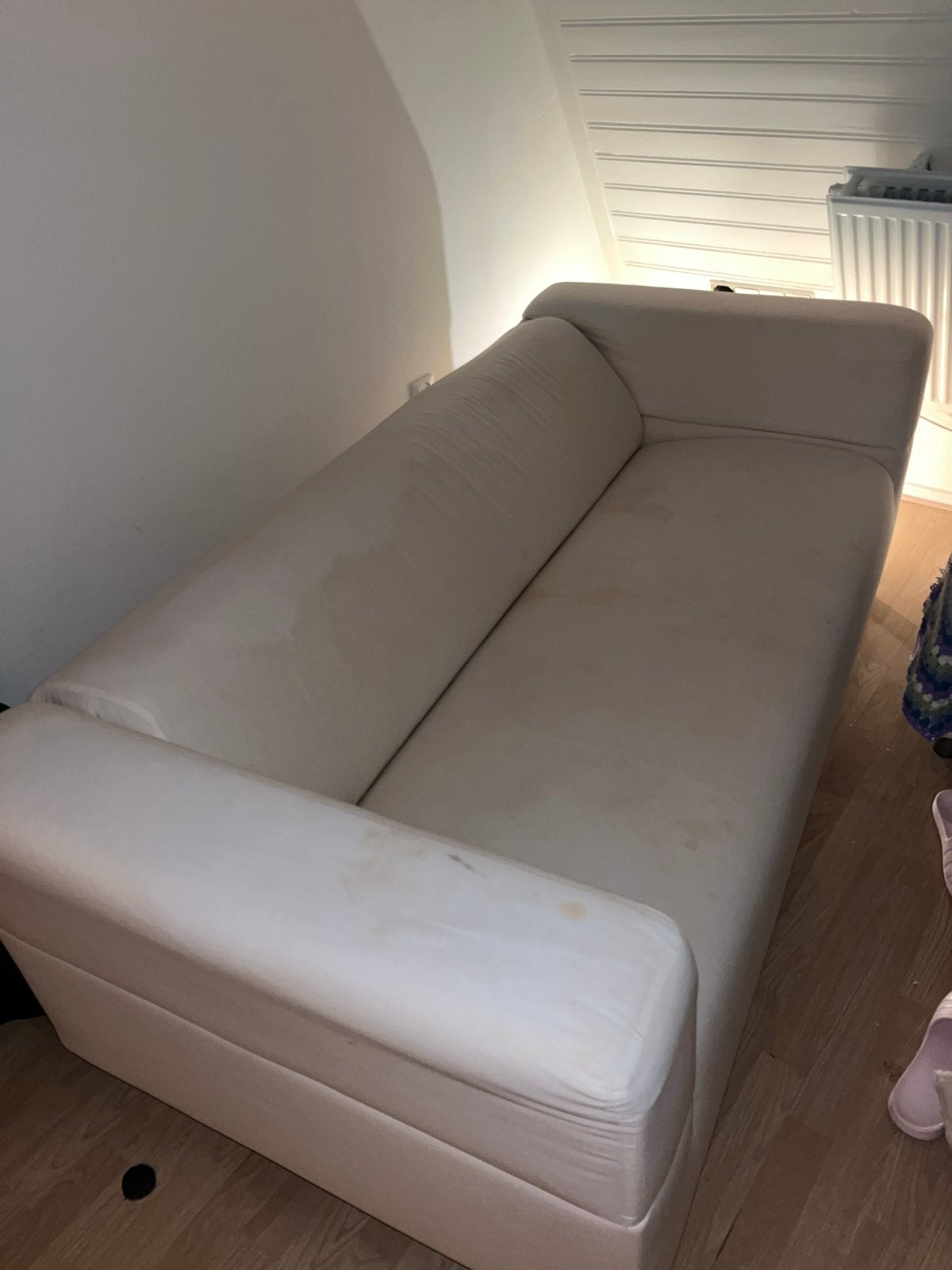 Klippan bank met poef (zonder hoes), Ophalen, Gebruikt, 150 tot 200 cm, Tweepersoons