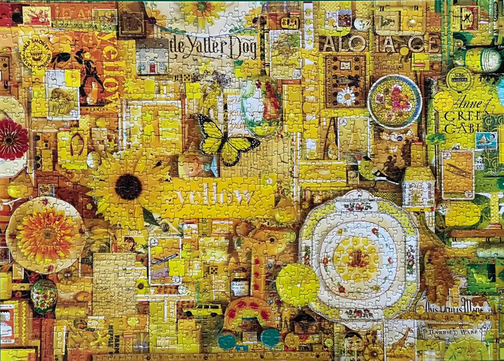 Cobble Hill puzzel 1000 stukjes compleet - Yellow, Hobby en Vrije tijd, Denksport en Puzzels, Ophalen of Verzenden, 500 t/m 1500 stukjes