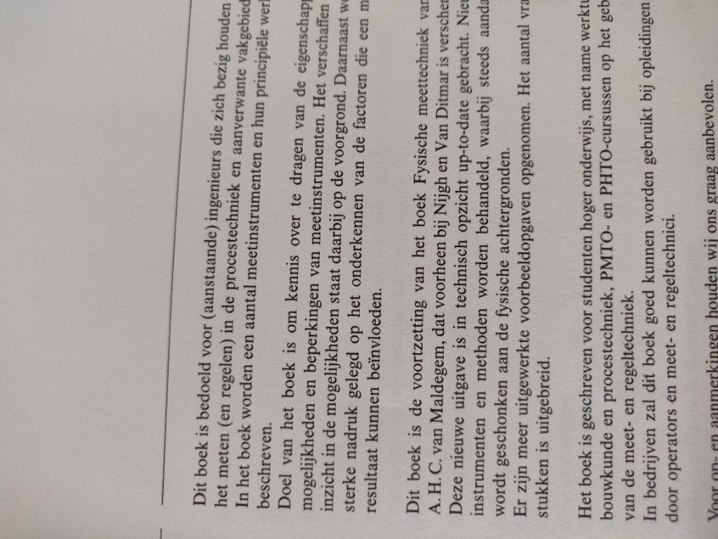 Fysische meettechniek boek, Ophalen, Beta, Gelezen, HBO