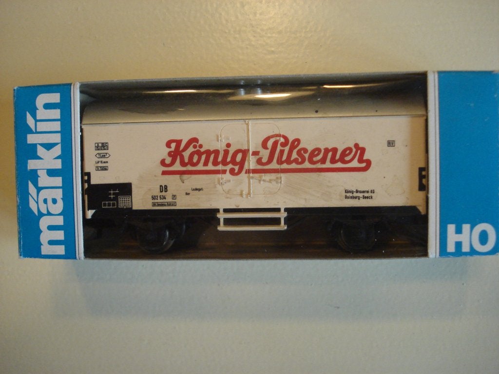 Marklin 4418 goederenwagon Konig Pilsener, Wisselstroom, Gebruikt, Verzenden, Wagon