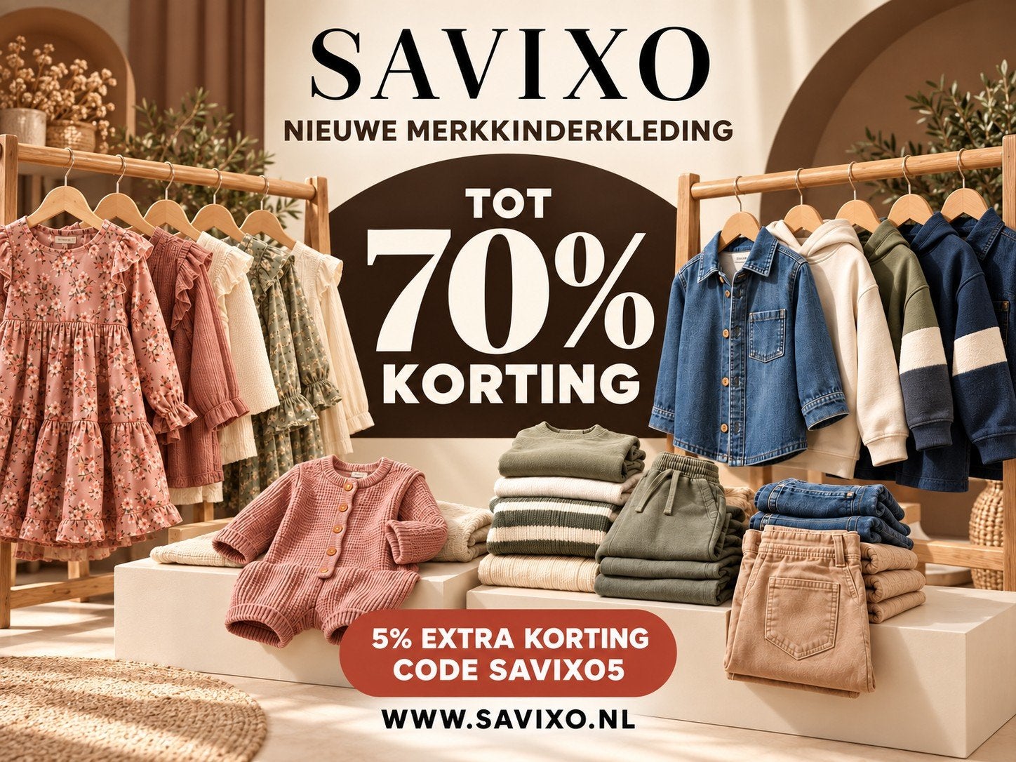 Tot 70% korting op nieuwe merkkinderkleding | SAVIXO, Kinderen en Baby's, Ophalen of Verzenden, Nieuw