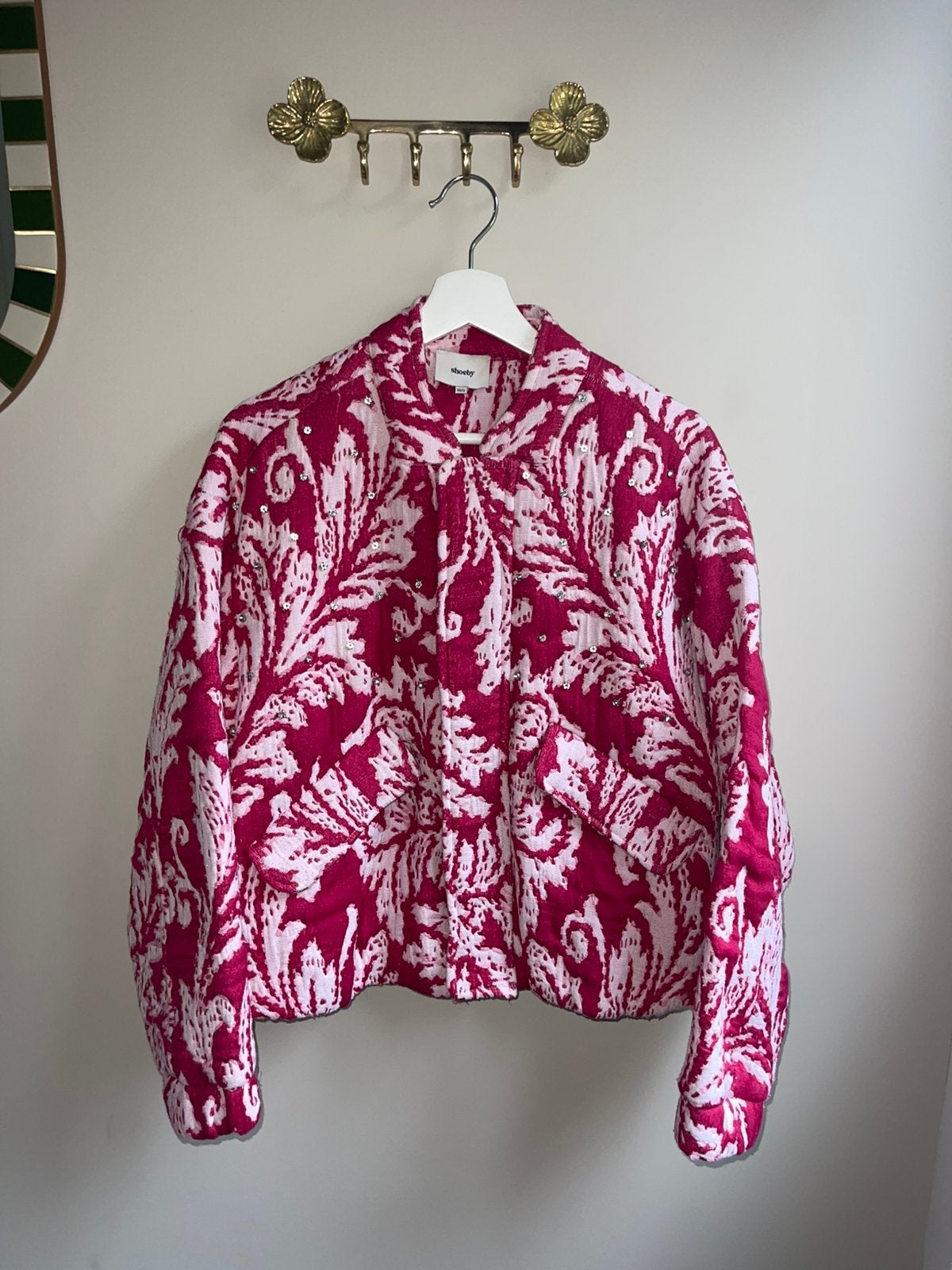 Jasje Shoeby nieuw roze wit bomber oversized, Nieuw, Ophalen of Verzenden, Jasje, Roze