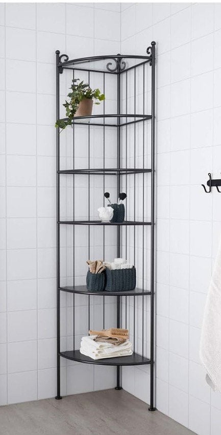 Ikea RÖNNSKÄR corner shelf, black, Ophalen of Verzenden, Zo goed als nieuw
