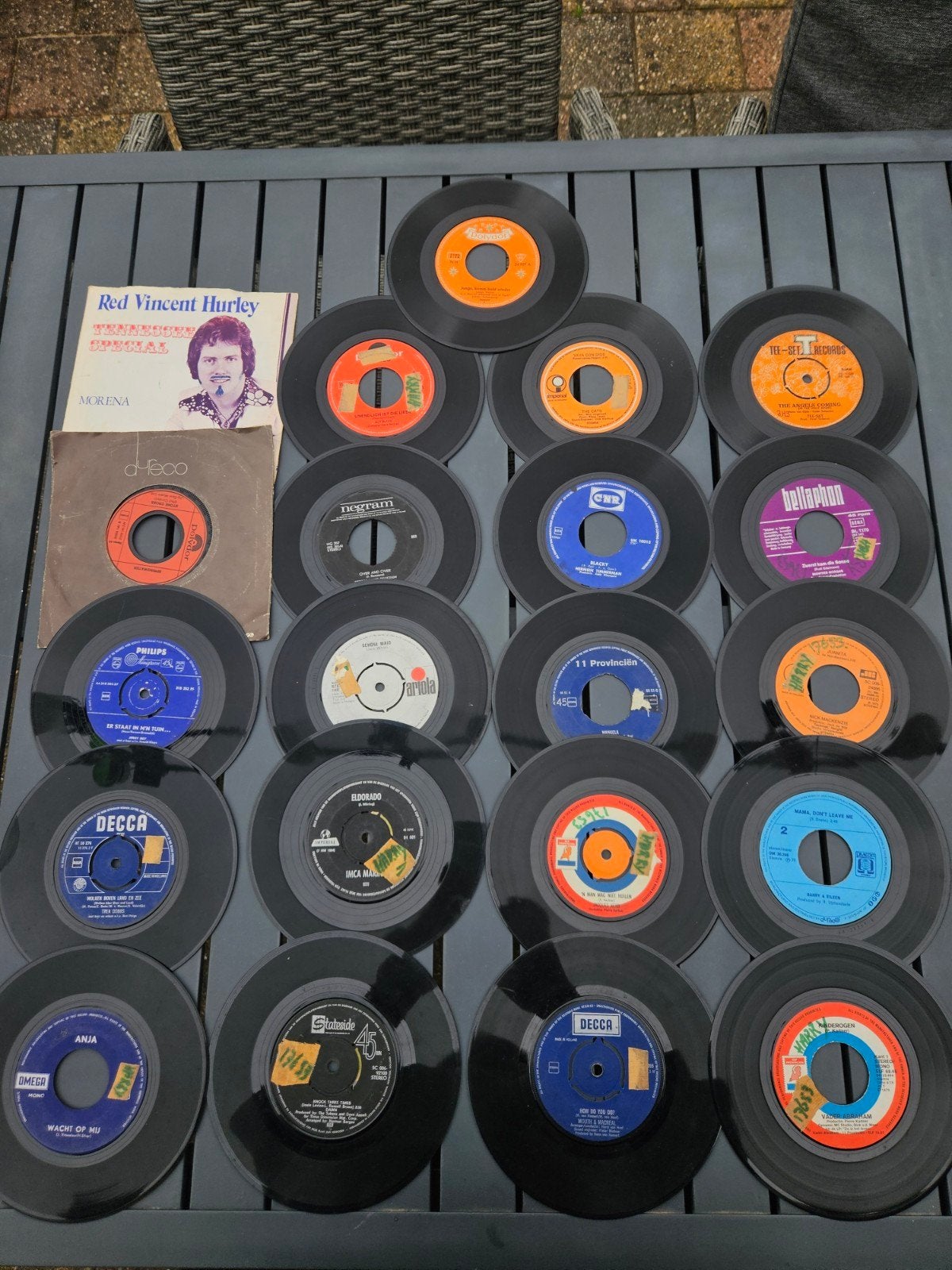 21 Singles van alles wat - Diverse genres 7 inch vinyl, Gebruikt, Overige genres, 7 inch, Ophalen of Verzenden