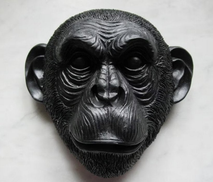 Apenkop, gorilla, kunststof, Oosterveldweg 15, 7274 DZ, Wandsculptuur, Zwart, Ophalen of Verzenden