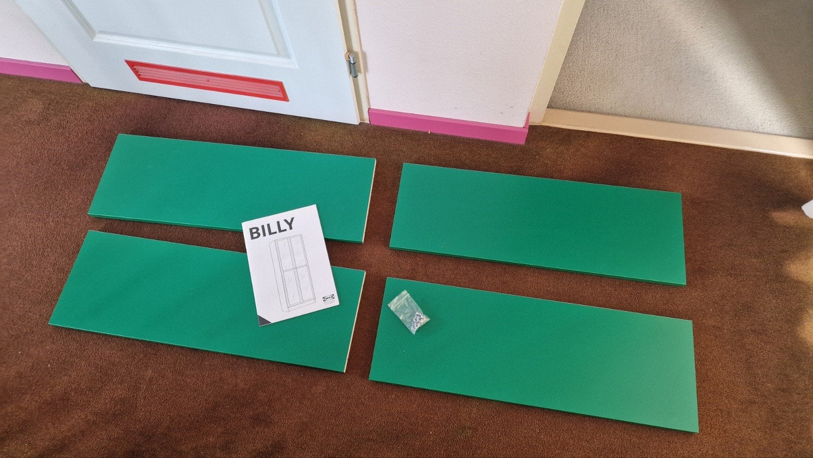 Nieuwe IKEA Billy Boekenkast Planken Groen (4 stuks), Ophalen, 200 cm of meer, Nieuw, 50 tot 100 cm
