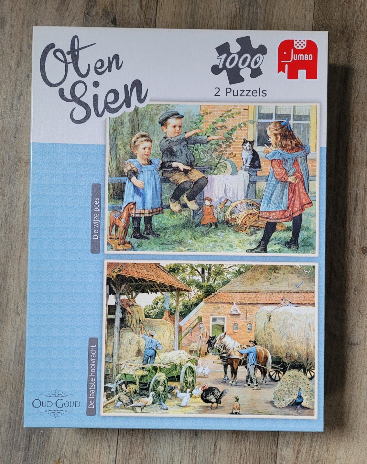2 legpuzzels Ot en Sien - 1000 stukjes per puzzel - Jumbo, Ophalen of Verzenden, 500 t/m 1500 stukjes, Gebruikt, Legpuzzel