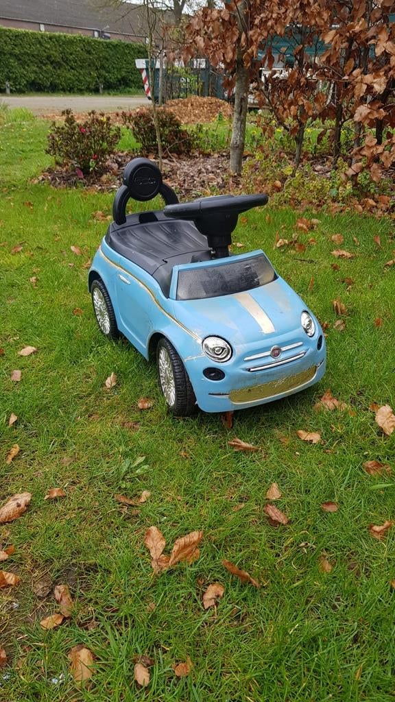 blauwe fiat 500 loopauto, Ophalen, Gebruikt, Loopvoertuig