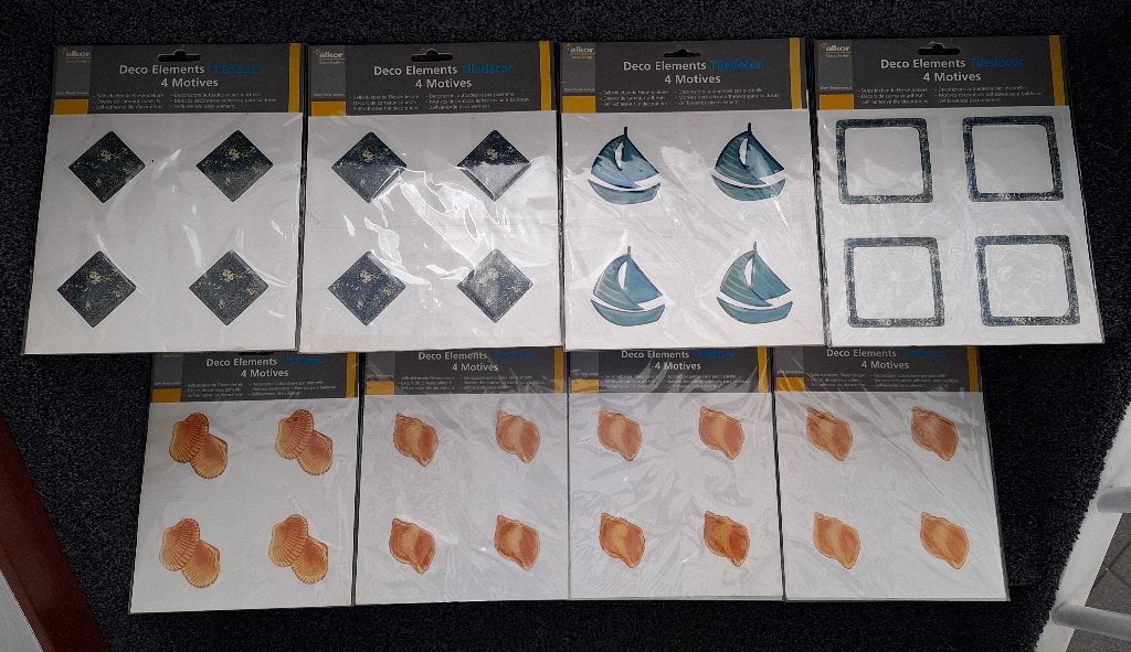 Te koop diverse nieuwe tegelstickers of tegeldecoratie., Meerkleurig, Overige stijlen, Nieuw, Kunststof