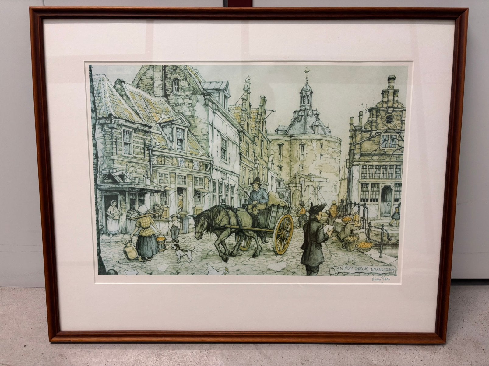 Anton Pieck hand gesigneerde reproductie, Gesigneerd, Ophalen
