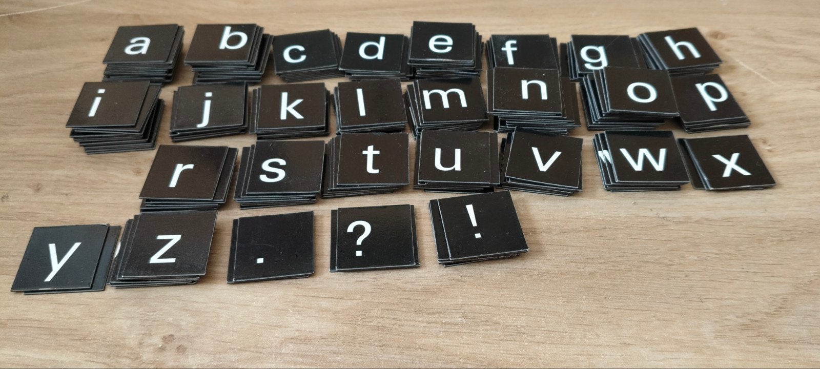 Magnetische letters en symbolen -Alfabet-Zwart/Wit, Verzenden, Gebruikt