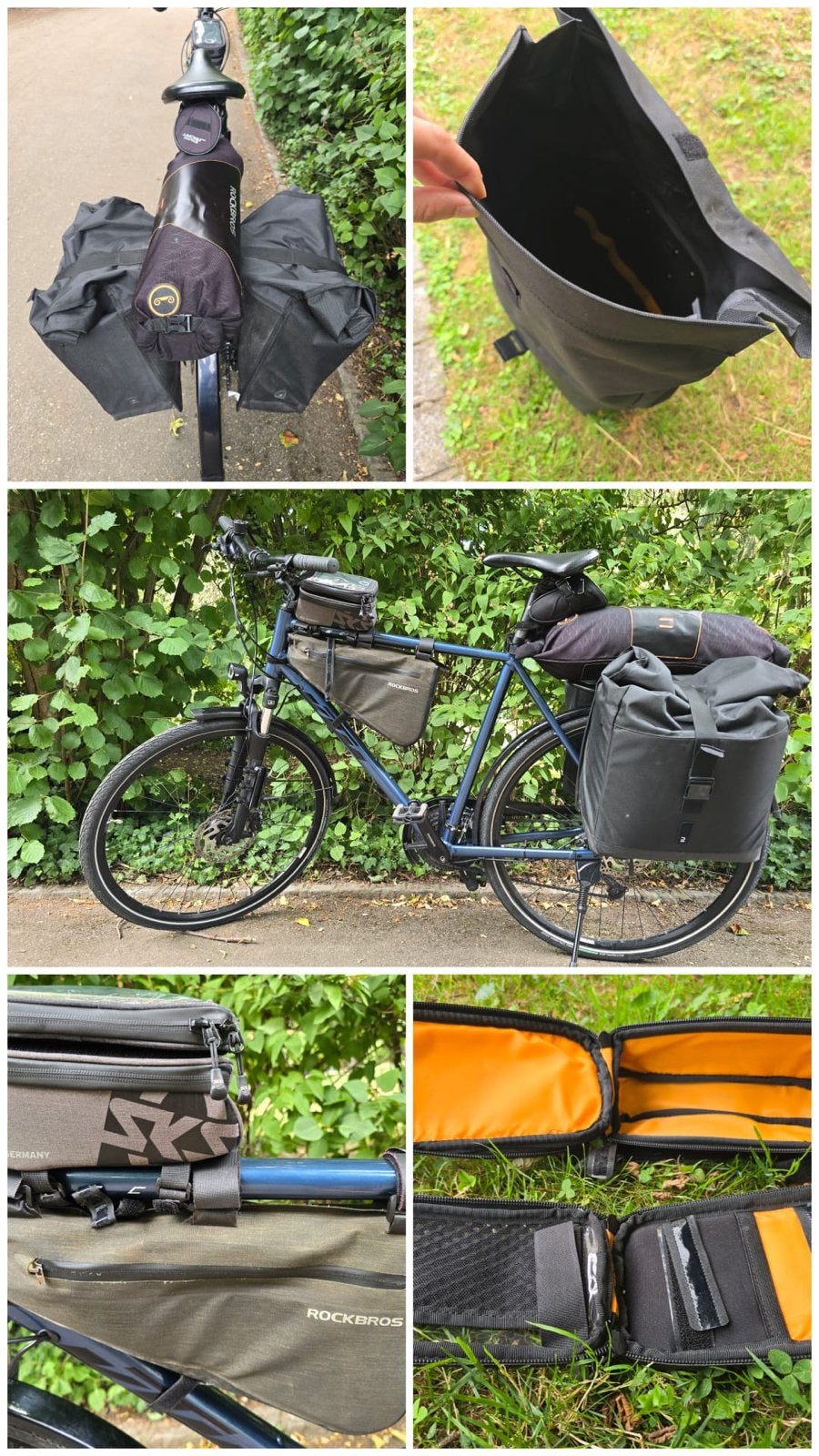 Fiets tassen set - Rockbros en Germany, Fietsen en Brommers, Fietsaccessoires | Fietstassen, Ophalen of Verzenden, Zo goed als nieuw