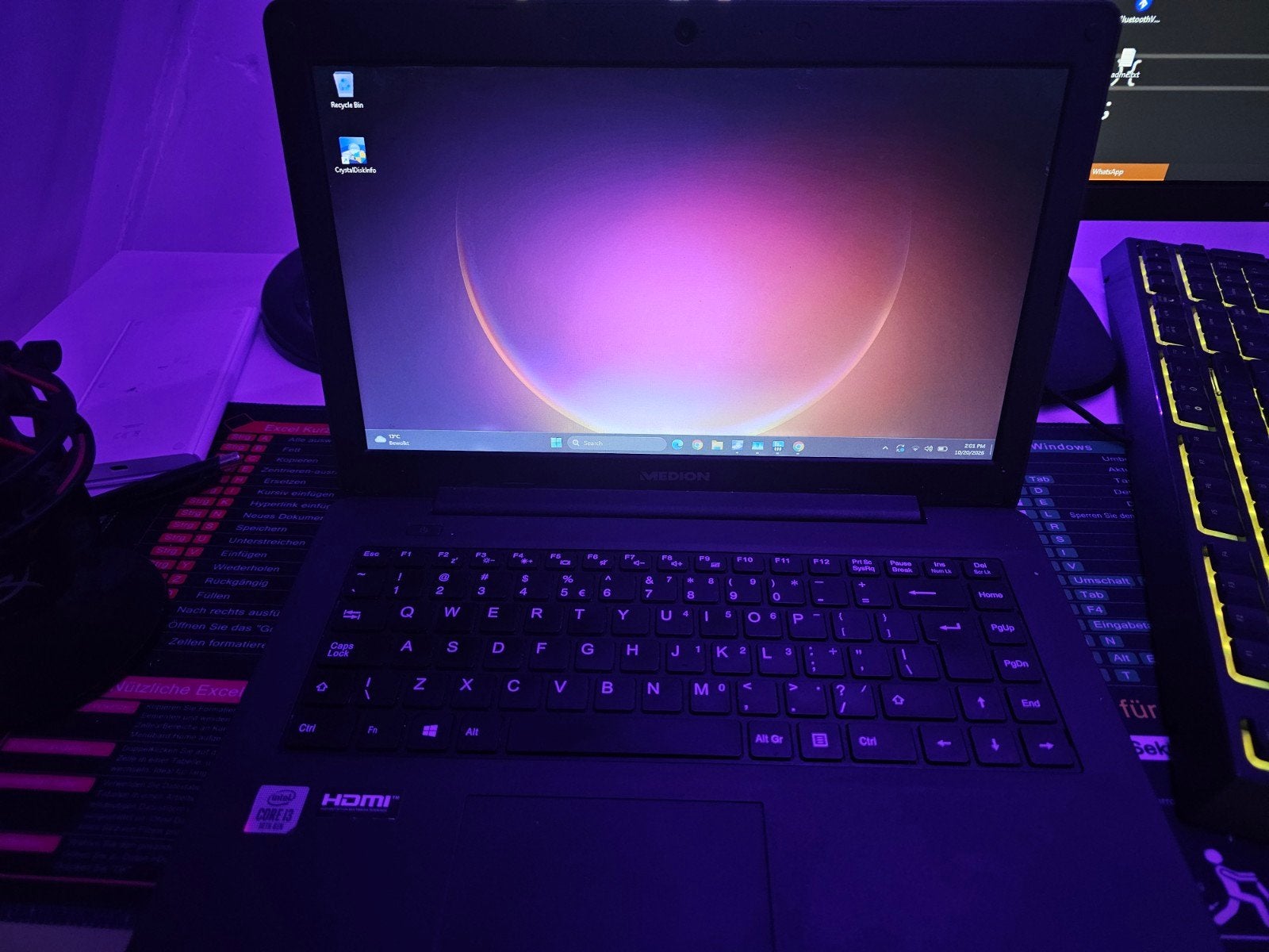 Medion Laptop | Intel Core i3 10e Gen | 8GB RAM | 256GB SSD, 256 GB, 2 tot 3 Ghz, 8 GB, Medion
