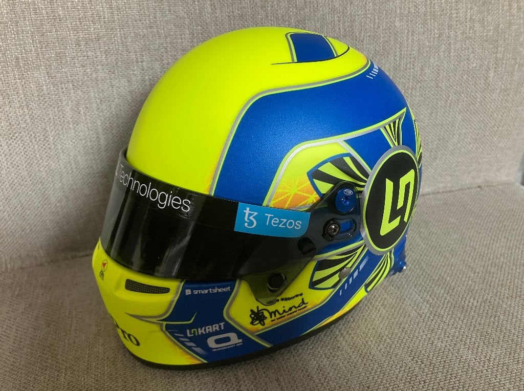 Lando Norris 1:2 2022 helmet F1 1/2 McLaren MCL36 Helm, Ophalen of Verzenden, Nieuw, Formule 1
