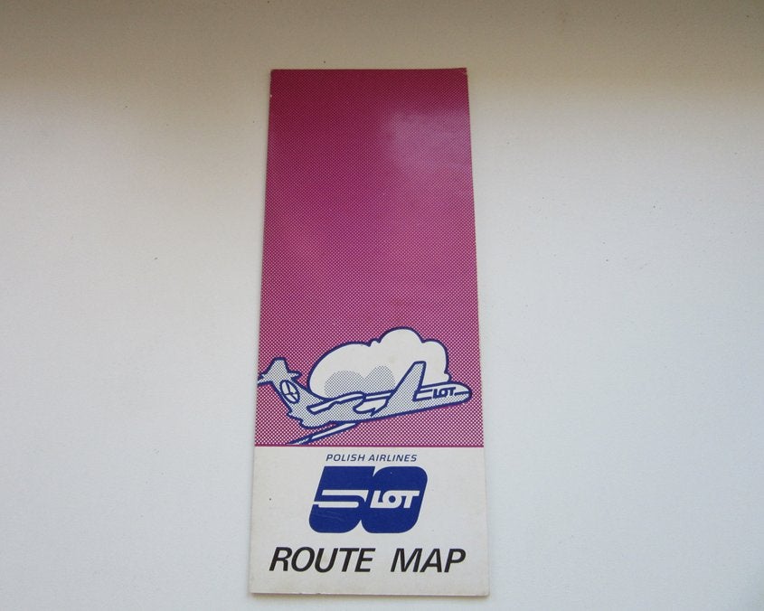LOT Polish Airlines Route Map, Verzenden, Gebruikt, Overige typen