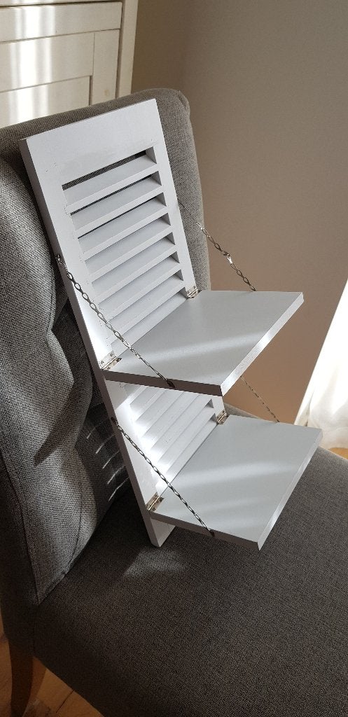 Wandplank Louvre / Shutter luik met 2 uitklapbare planken, Ophalen of Verzenden, Zo goed als nieuw