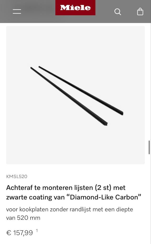 Lijsten voor Miele inductie kookplaat, Witgoed en Apparatuur, Kookplaten, Nieuw, Inbouw, Inductie, 4 kookzones, Ophalen of Verzenden