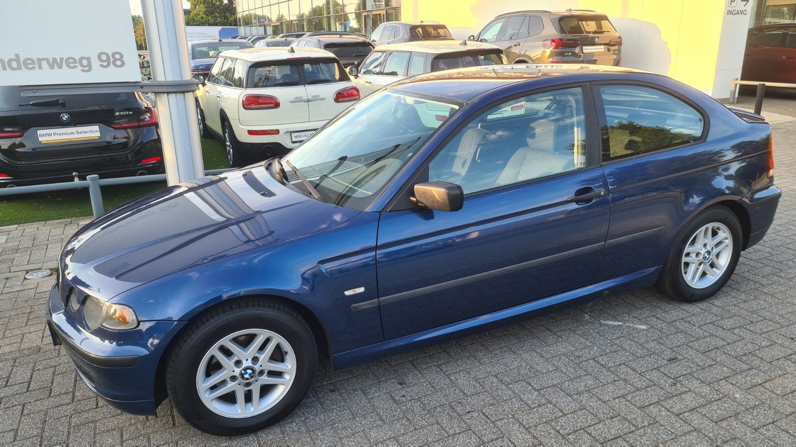 BMW 3-Serie 1.8 316 ti compact 2003 blauw, Auto's, BMW, 745 kg, Achterwielaandrijving, 4 cilinders, Blauw