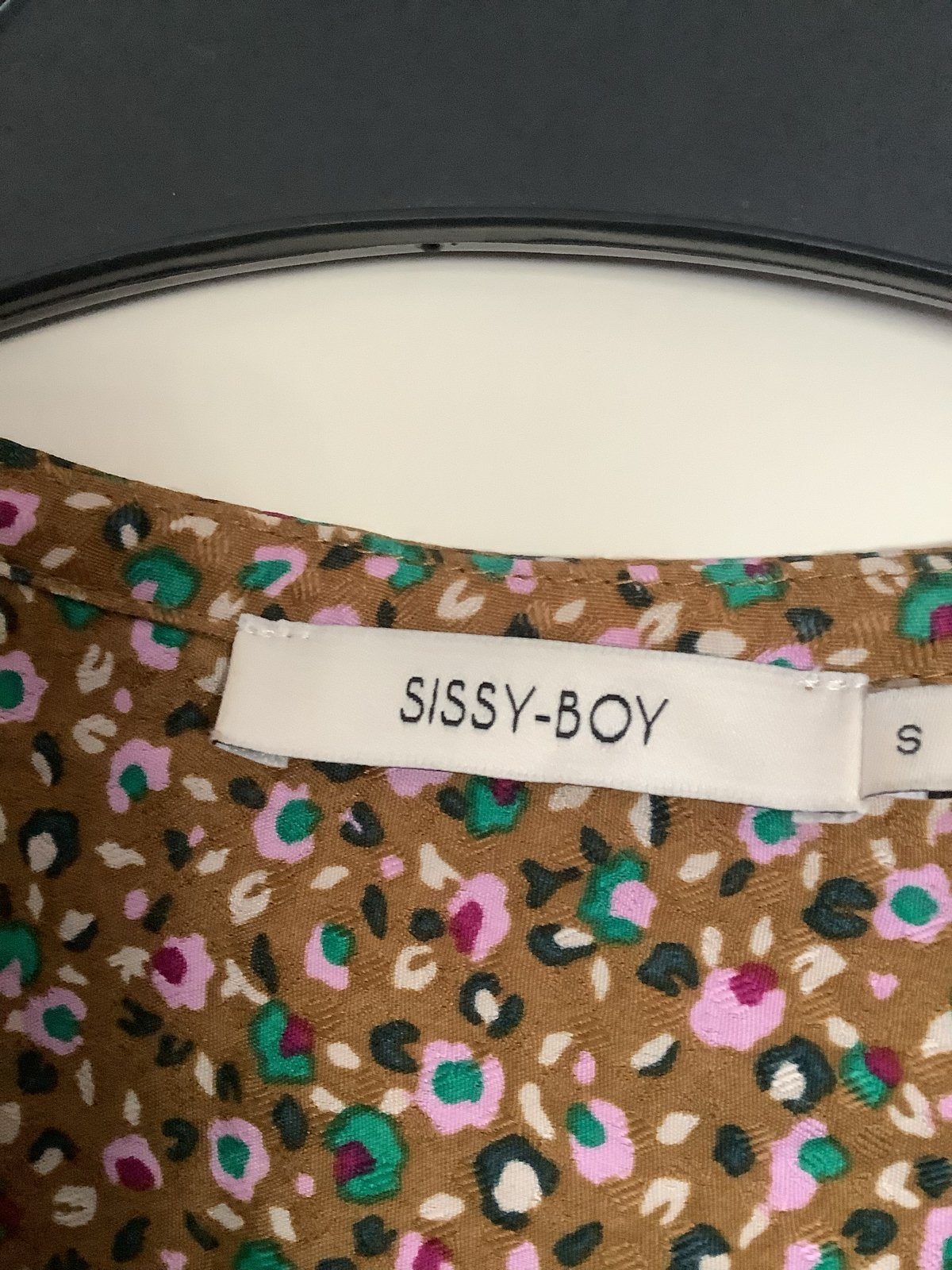 Maat S Sissy-Boy jurk met bloemenprint 100 % viscose, Kleding | Dames, Bruin, Ophalen of Verzenden, Zo goed als nieuw, Maat 36 (S)
