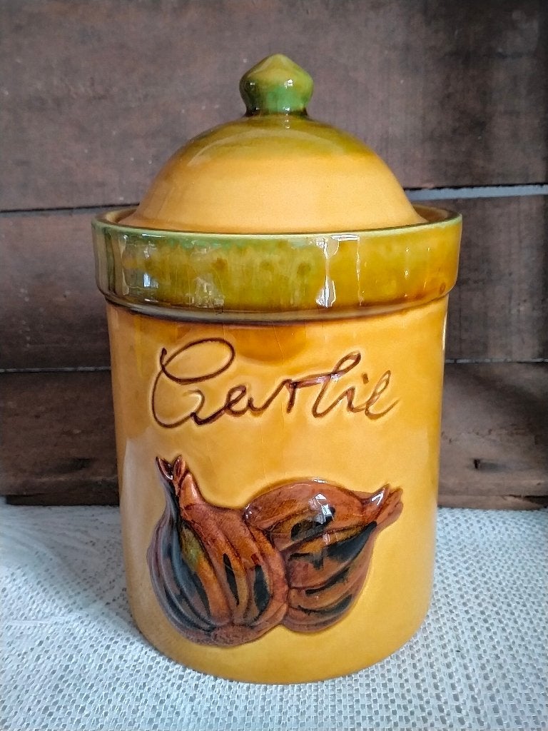 Keramieke Engelse grespot Garlic, Ophalen of Verzenden