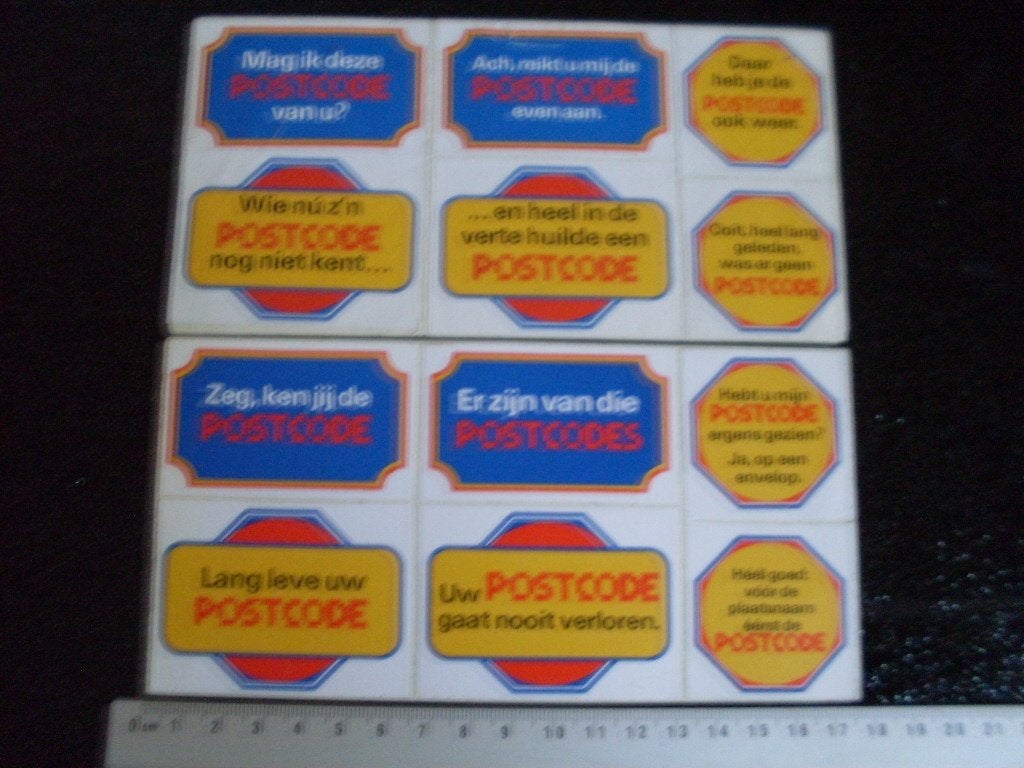 12x sticker postcode op brief invullen vintage, Verzamelen, Verzenden, Zo goed als nieuw, Overige typen