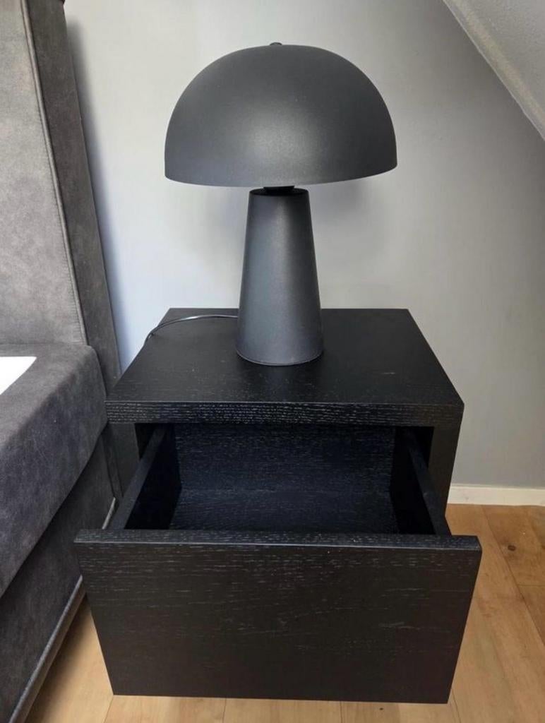 Goosens tweepersoonsbed met nachtkastjes, Tweepersoons, Grijs, Zo goed als nieuw, Modern