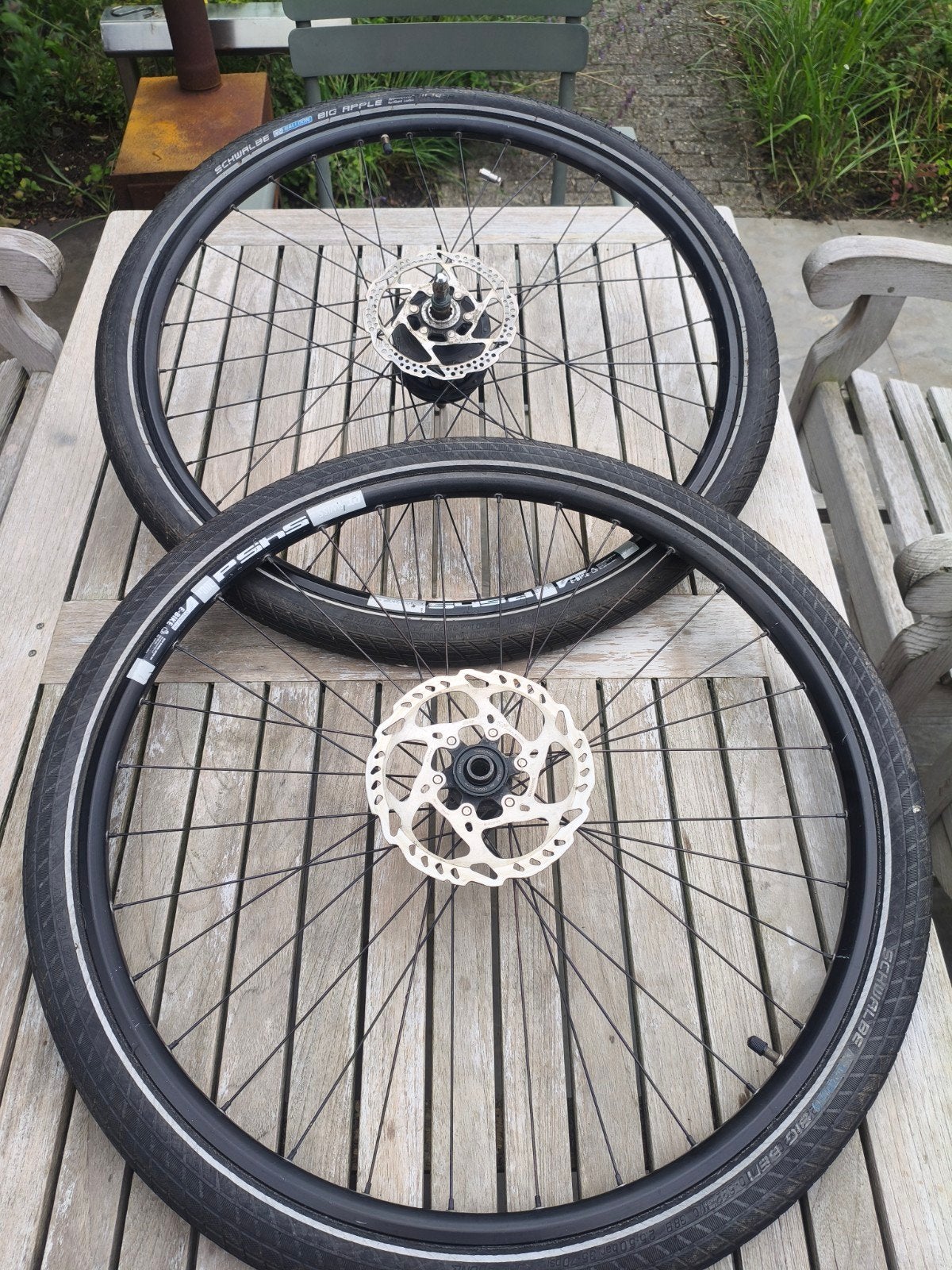 Wielset met Schijfremmen en Shimano Alfine naaf, Ophalen
