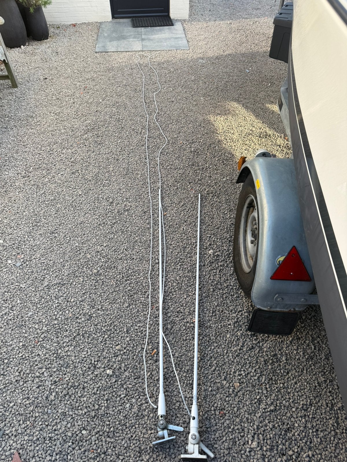 2 marfioon anttenes met 4 meter kabel, Ophalen of Verzenden, Zo goed als nieuw, Antenne