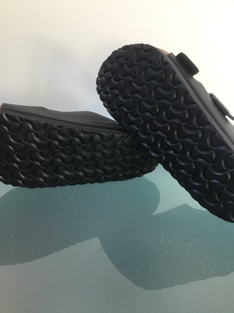 Birkenstock 38 | Arizona zwart | Soft F. | Gratis verzenden, Slippers, Verzenden, Zwart, Zo goed als nieuw