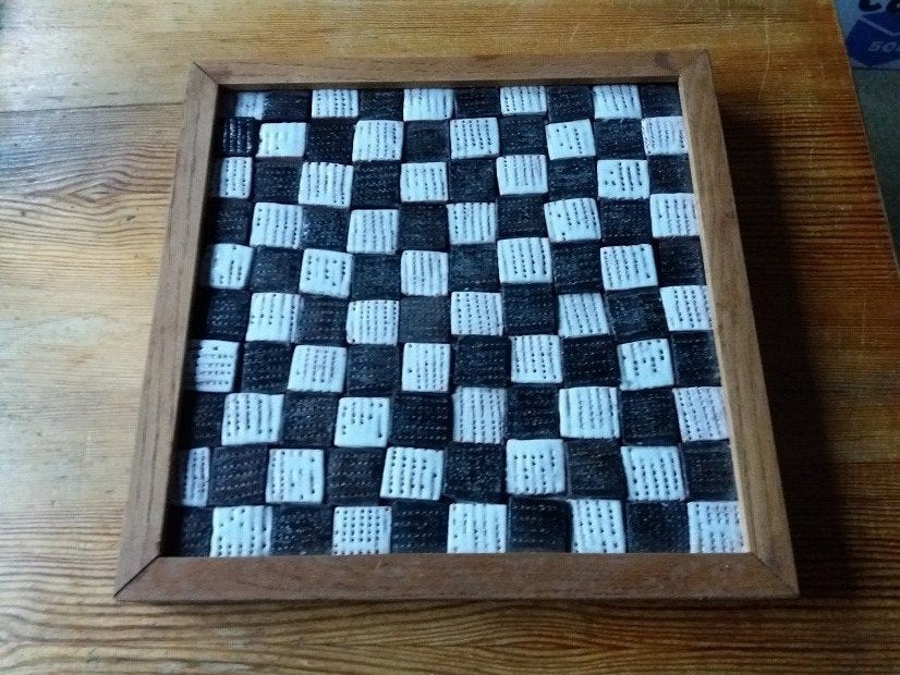 Kunstzinnig Dambord, Hobby en Vrije tijd, Een of twee spelers, Ophalen of Verzenden, Gebruikt