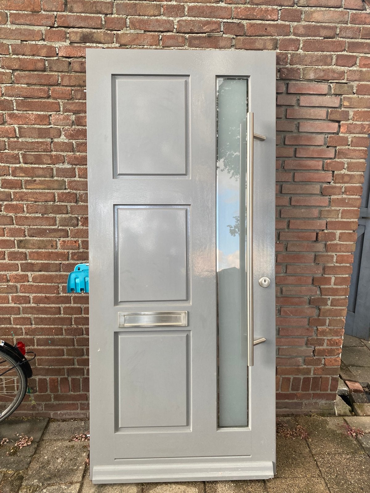 Hard houten voordeur 210,7 x 92,5, Ophalen, Gebruikt, 80 tot 100 cm, Buitendeur