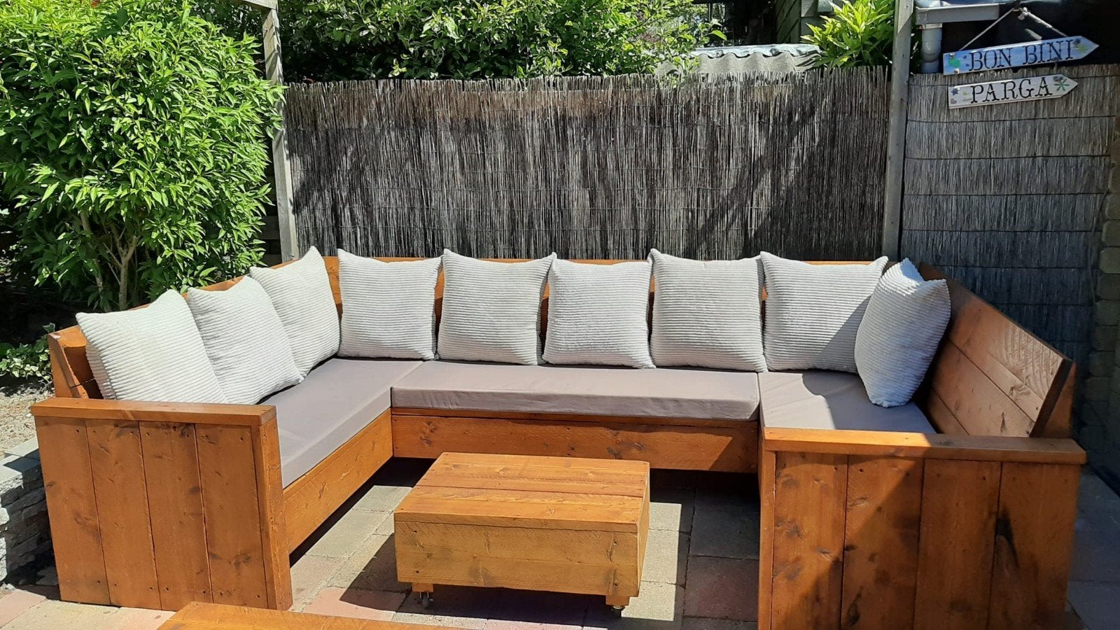 Kussens voor boot of lounge bank., Tuin en Terras, Tuinsets en Loungesets, Ophalen, Gebruikt, Bank