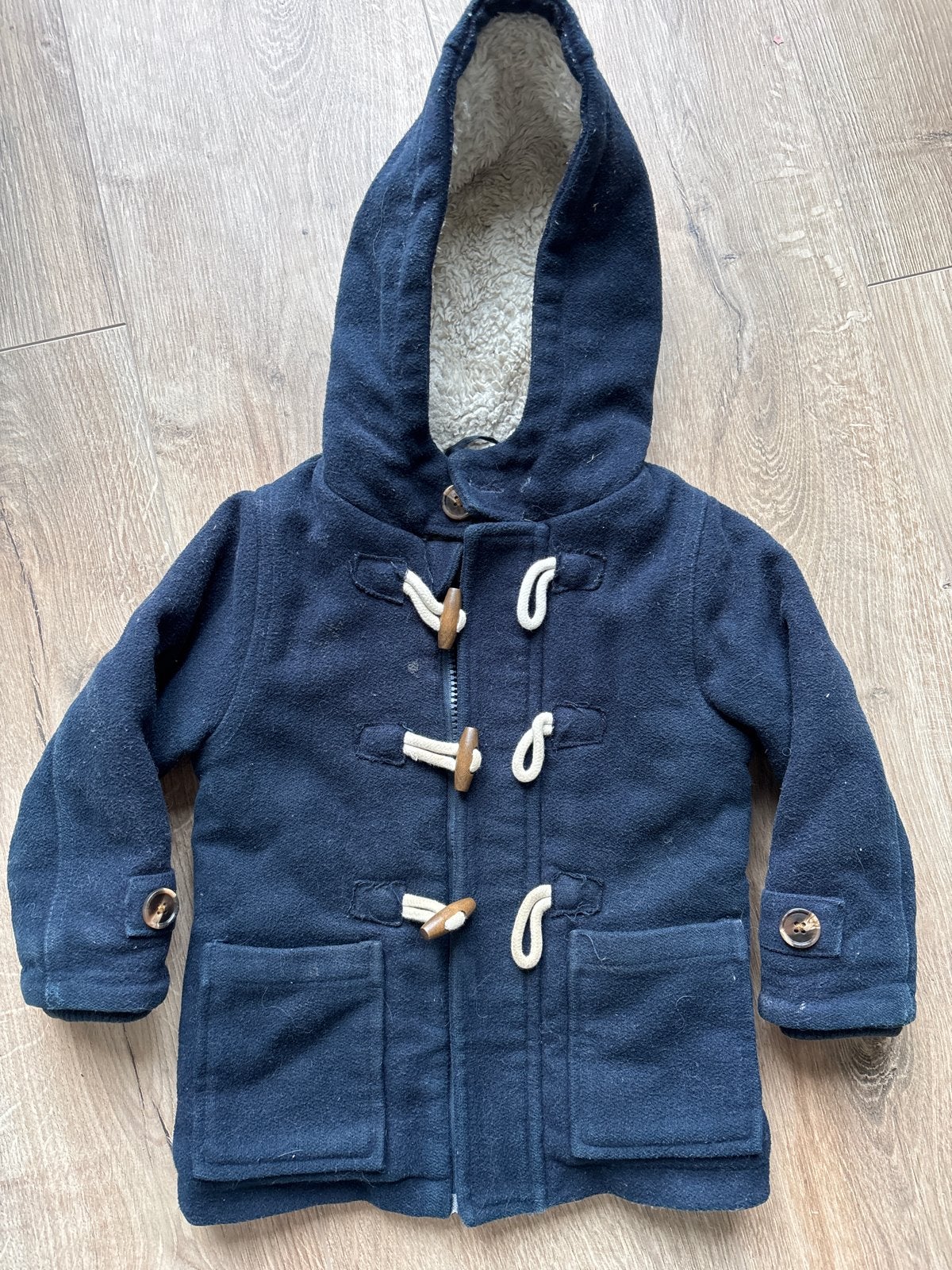 Warme duffelcoat voor kinderen, gevoerd, Ophalen of Verzenden, Gebruikt, Jongetje of Meisje