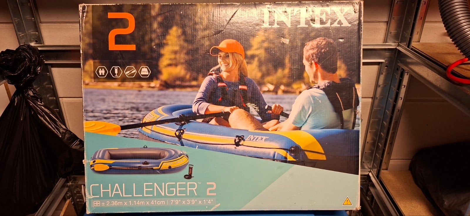 Intex Challenger 2 opblaasboot, Kinderen en Baby's, Speelgoed | Overig, Ophalen, Gebruikt