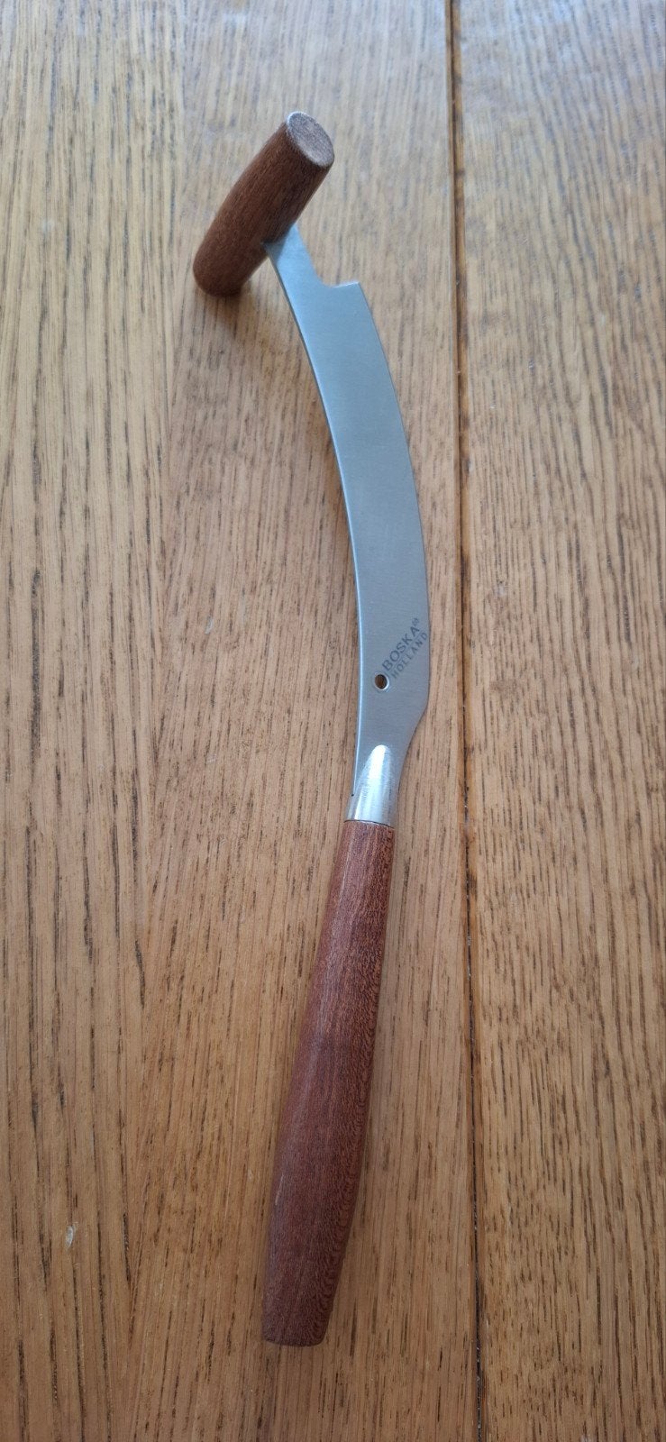 Boska kaasmes gebogen houten handvat, snijvlak ca.10 cm, Ophalen, Zo goed als nieuw, Hout