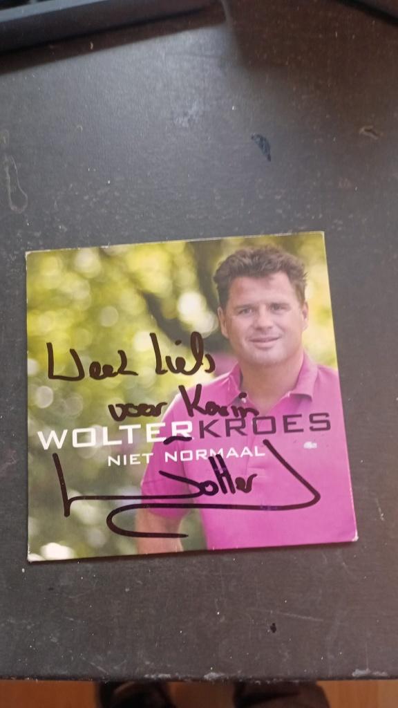 Wolter Kroes Cd single Niet normaal Gesigneerd, 1 single, Ophalen of Verzenden, Zo goed als nieuw, Pop