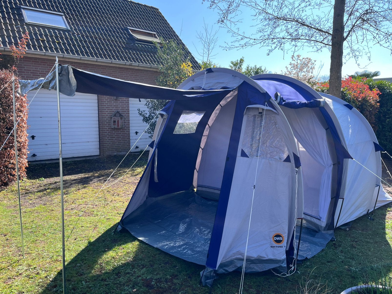 Katoenen tunneltent - Z.G.A.N. 4 persoons DWS Daytona TC, Caravans en Kamperen, Tenten, Ophalen, Zo goed als nieuw, Tot en met 4
