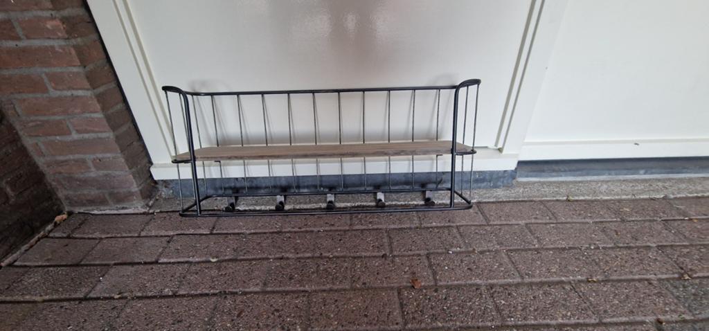 Wand kapstok  80 cm breed, Zo goed als nieuw, Minder dan 100 cm, Metaal, Ophalen