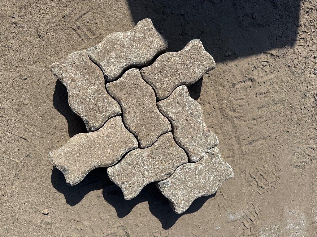 partij 150m2 sinus-profiel klinkers 10cm dik, Gebruikt, Klinkers, Ophalen of Verzenden, 10 m² of meer