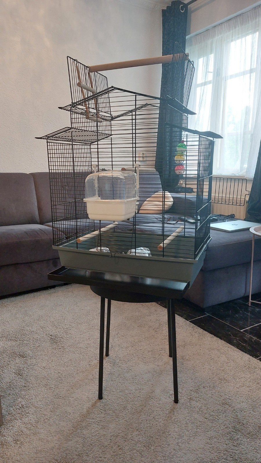 Te koop vogelkooi De kooi helemaal nieuw met taf, Ophalen of Verzenden, Nieuw, Metaal, Vogelkooi