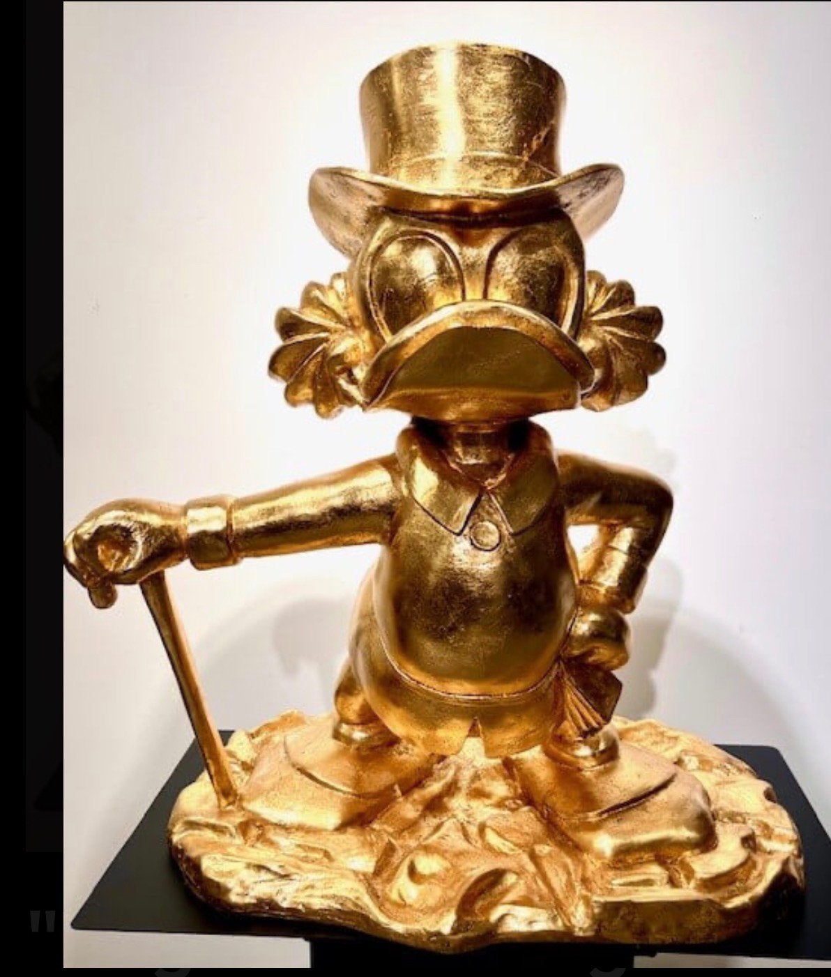 Dagobert 24K goud, Antiek en Kunst, Ophalen of Verzenden, Beeld, 50 - 100 cm