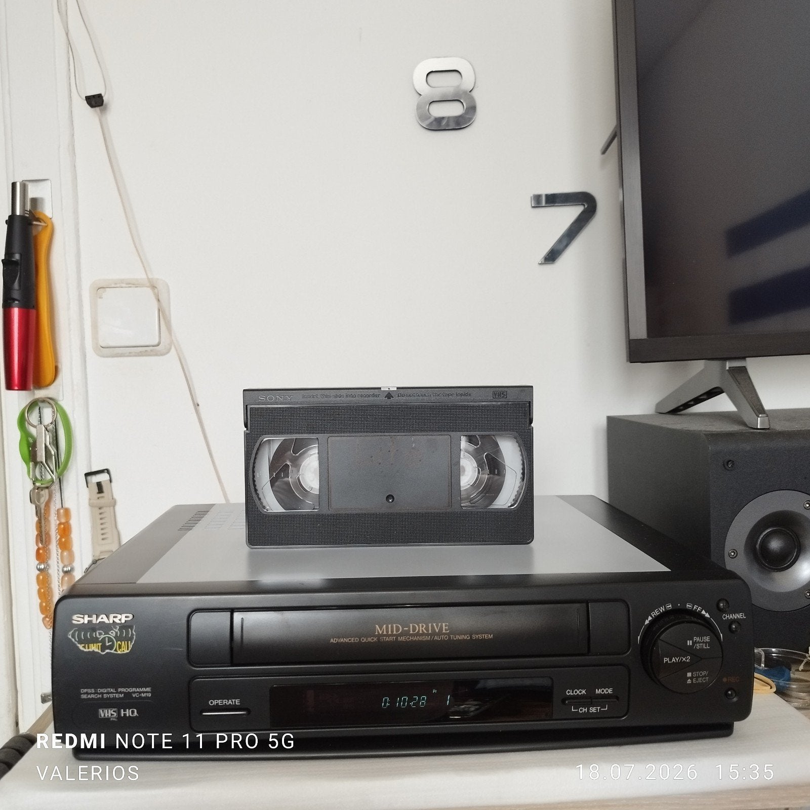 SHARP VHS VIDEO Recorder VC-M19., Audio, Tv en Foto, Videospelers, Ophalen of Verzenden, Gebruikt, VHS-speler of -recorder