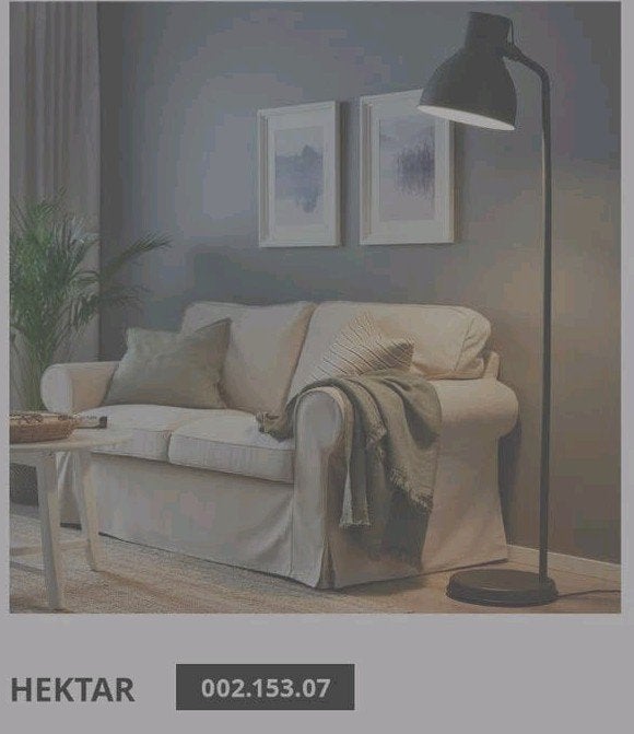 Ikea Hektar staande lamp - Zwart, industrieel design, Ophalen, Gebruikt, E27 (groot), Metaal