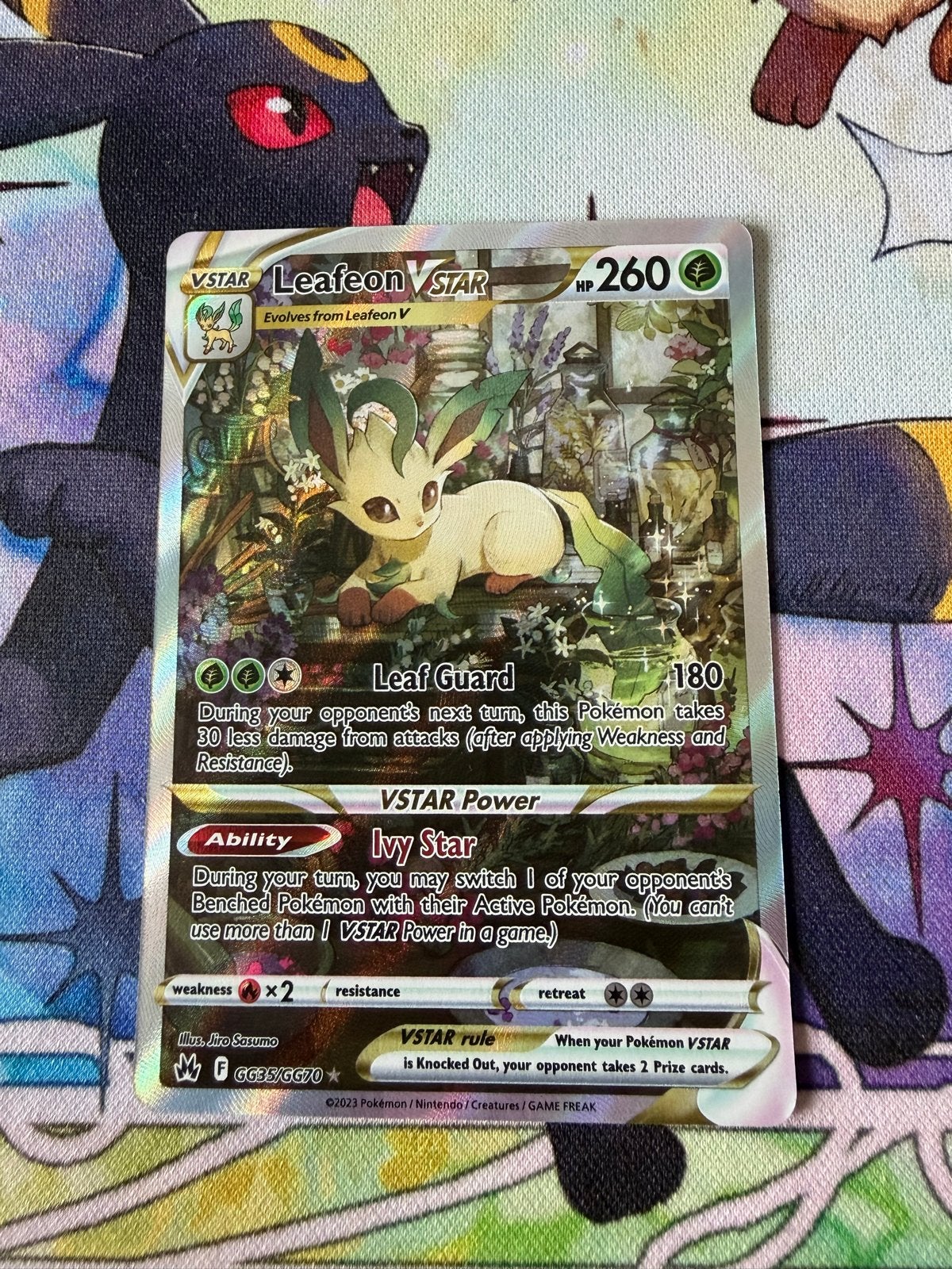 Leafeon vstar- Crown Zenith, Ophalen of Verzenden, Zo goed als nieuw, Losse kaart