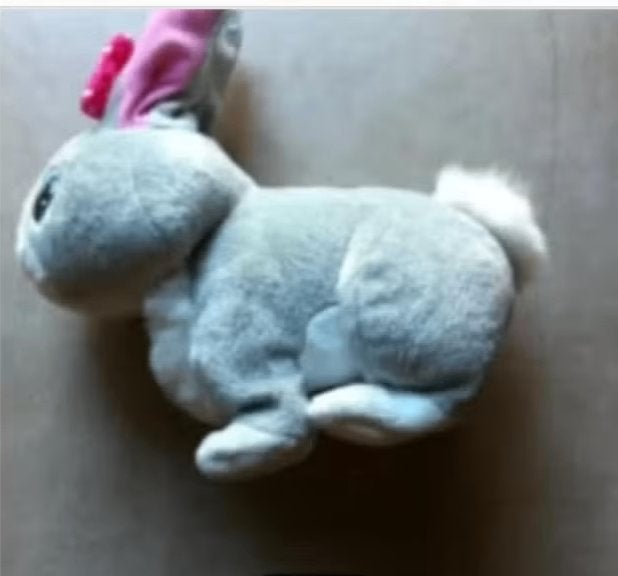 Knuffel konijn grijs 30cm lang, Overige karakters, Grijs, Konijn, Ophalen of Verzenden
