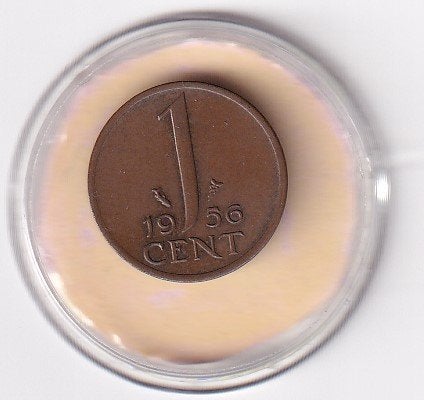 1 Cent 1956  Zeer Netjes, Verzenden, Koningin Juliana, 1 cent, Losse munt