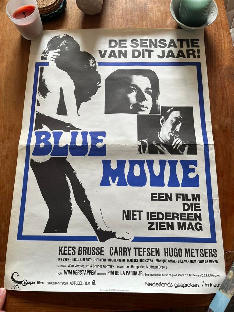Film poster Blue Movie - Wim Verstappen, Ophalen