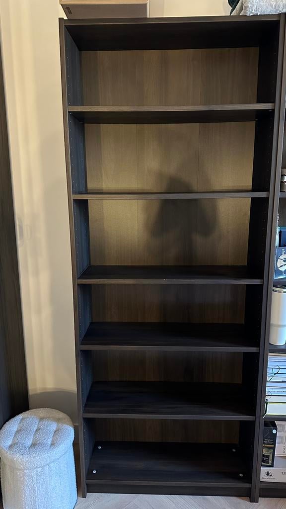 Billy boekenkast donkerbruin, Ophalen, 200 cm of meer, 50 tot 100 cm, Zo goed als nieuw
