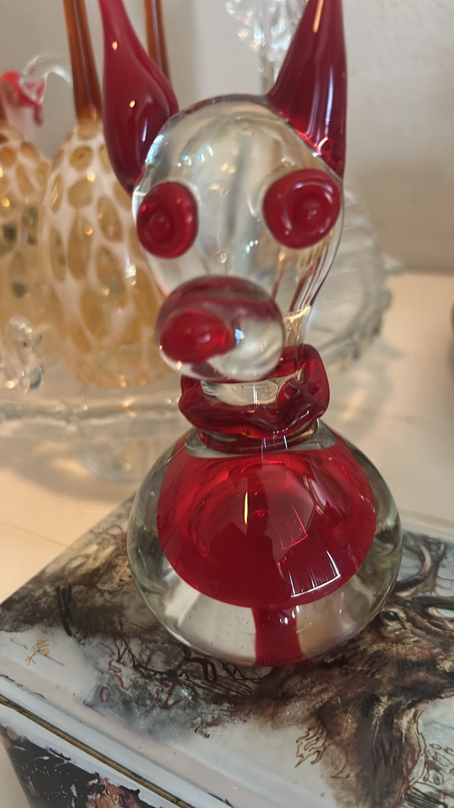 Murano hondje glas vintage, Antiek en Kunst, Ophalen of Verzenden